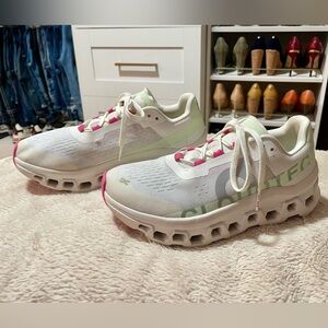 On Running Women's Cloud Monster White and Green